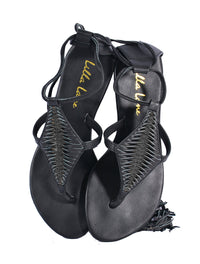 Santana Diamond Mini Wedge Sandal