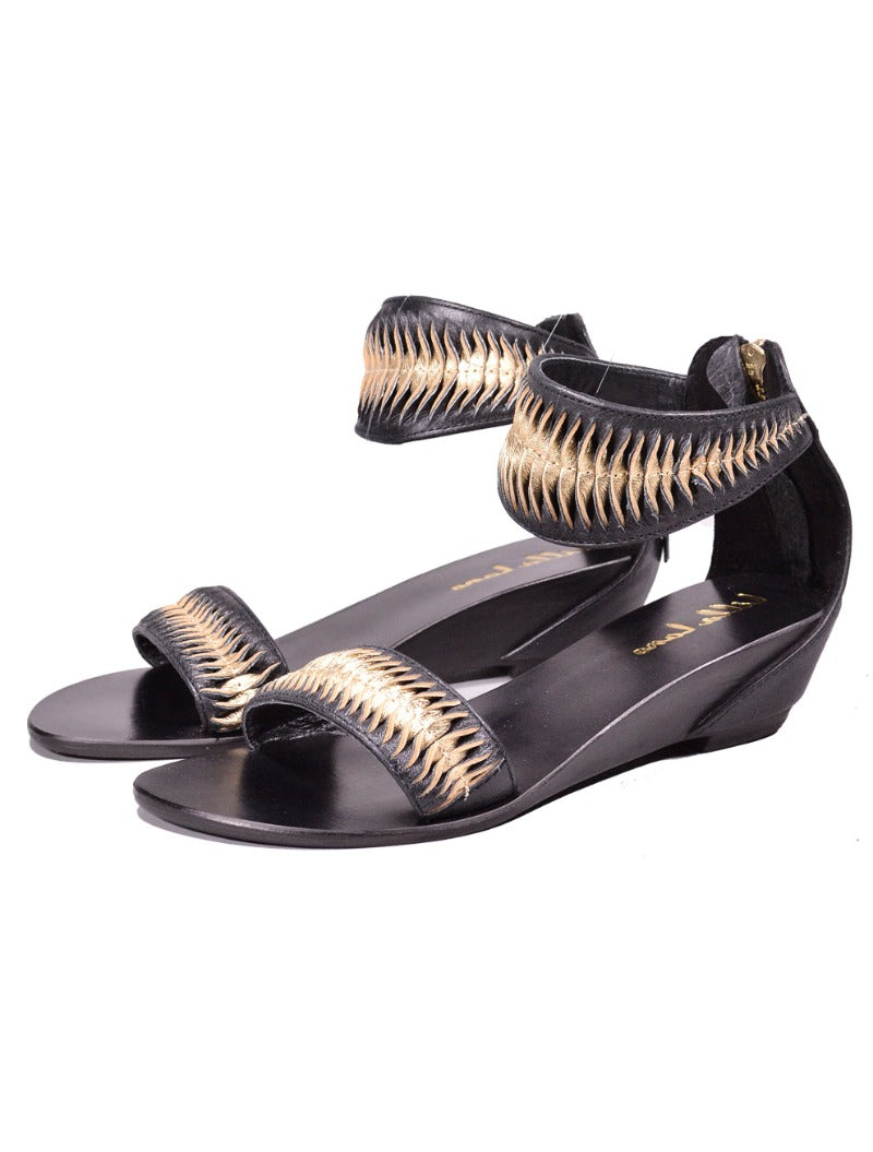 Santana Kala Mini Wedge Sandal - Two Tone