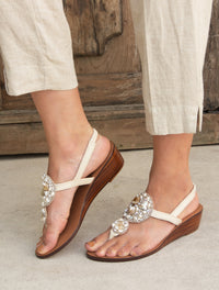 Sophia Pearl Mini Wedge Sandal
