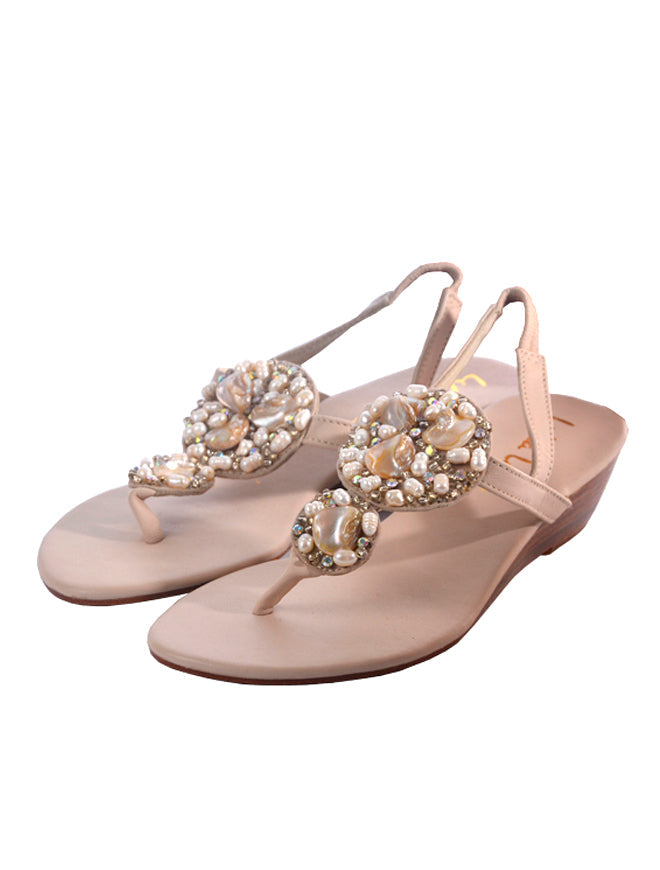 Sophia Pearl Mini Wedge Sandal