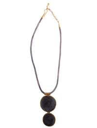 Sumba Double Medallion Neckpiece - Black