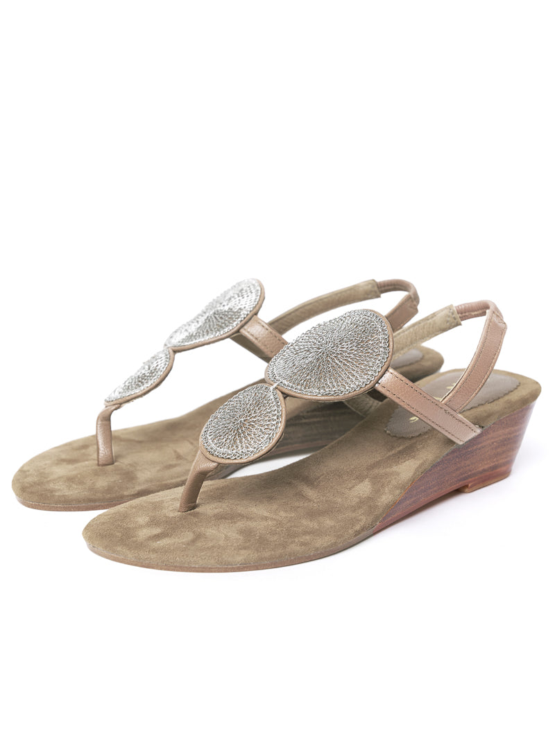Sumba Double Medallion Mini Wedge